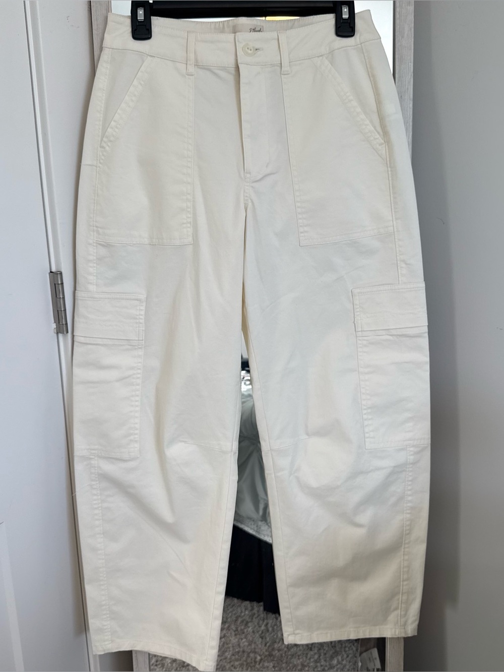 Cream Cargo Pocket Pants